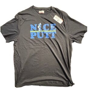 Grand Slam Performance Mens XXL Black Nice Putt Golf Graphic T-Shirt‎ NWT(1068)
